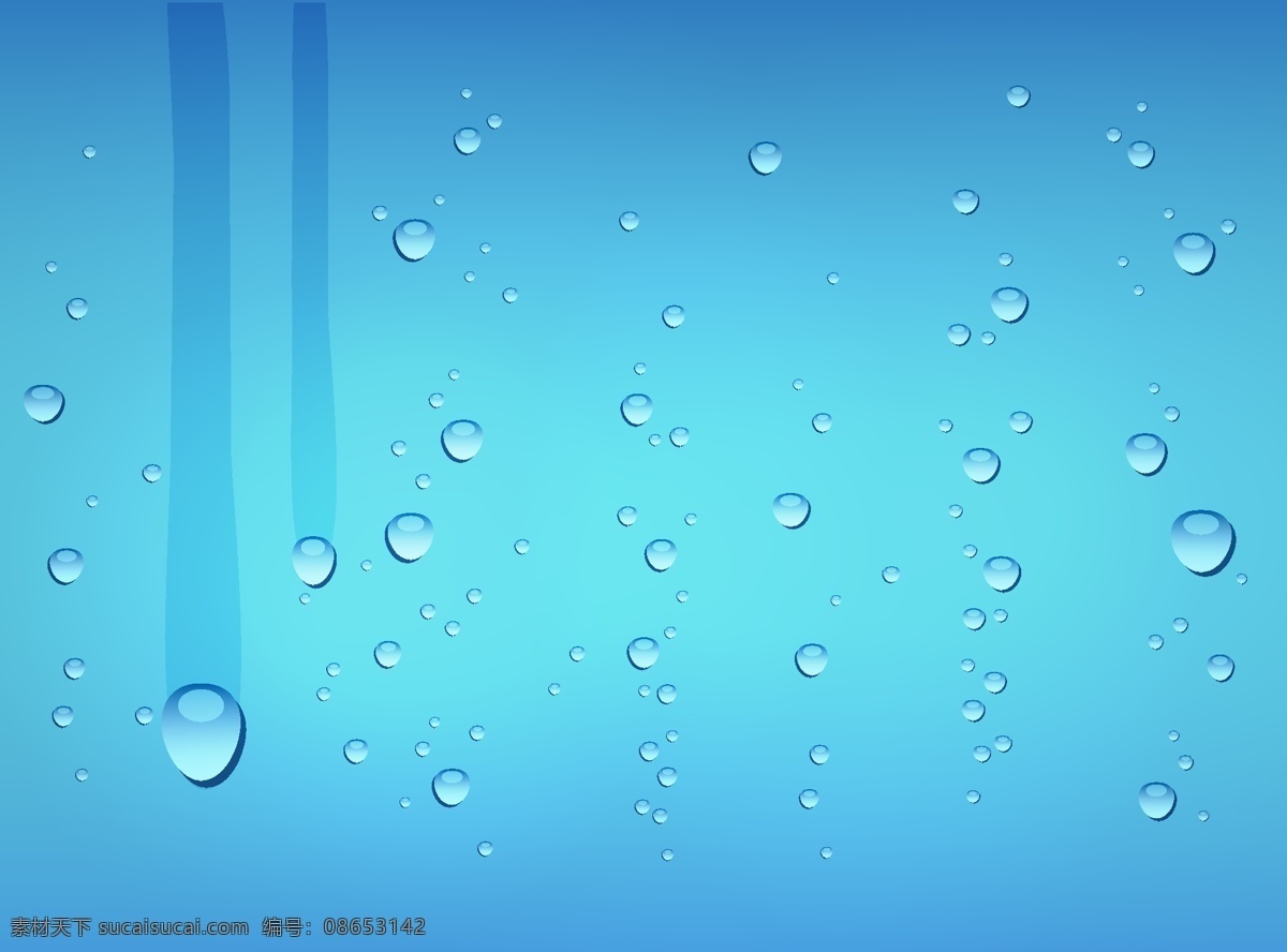 蓝色 水珠 气泡 痕迹 背景 背景花边 底纹背景 晶莹剔透 模糊背景 清水 水滴 水纹 炫彩背景 雨滴