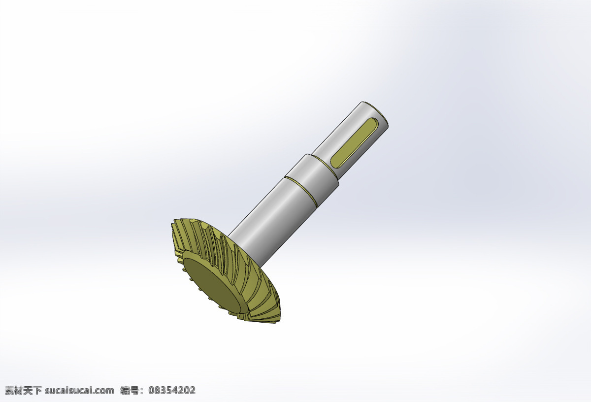 螺旋 锥齿轮 轴 齿轮 锥 3d模型素材 建筑模型