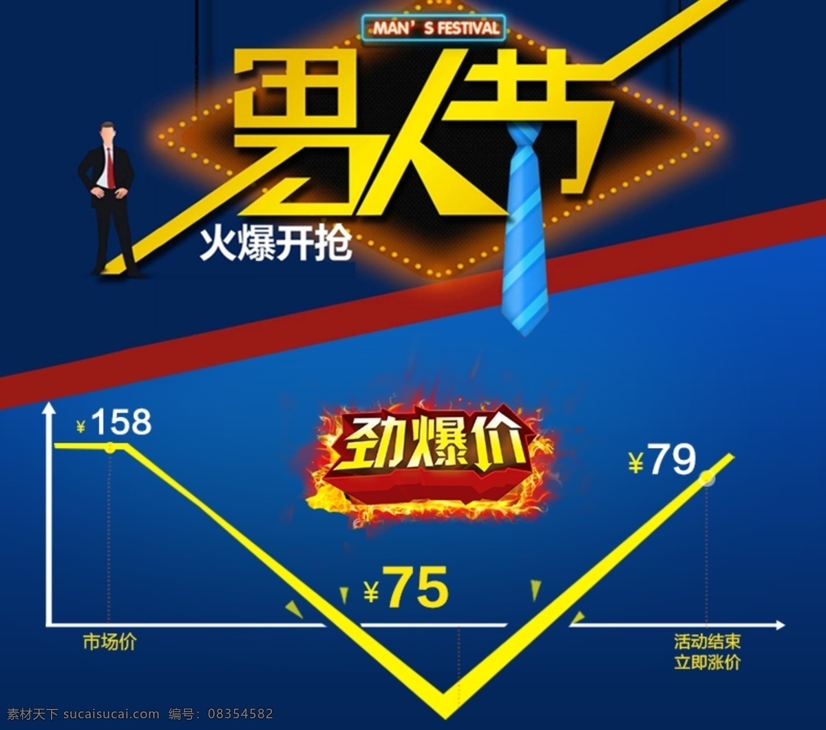 淘宝 男人 节 价格走势 海报 男人节 原创设计 原创淘宝设计