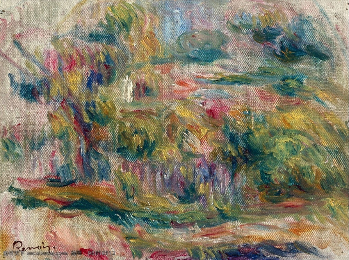 1919 大师 画家 风景画 静物 油画 建筑 装饰画 landscape renoir auguste pierre 人物 高清 西方 国外 现代 家居装饰素材
