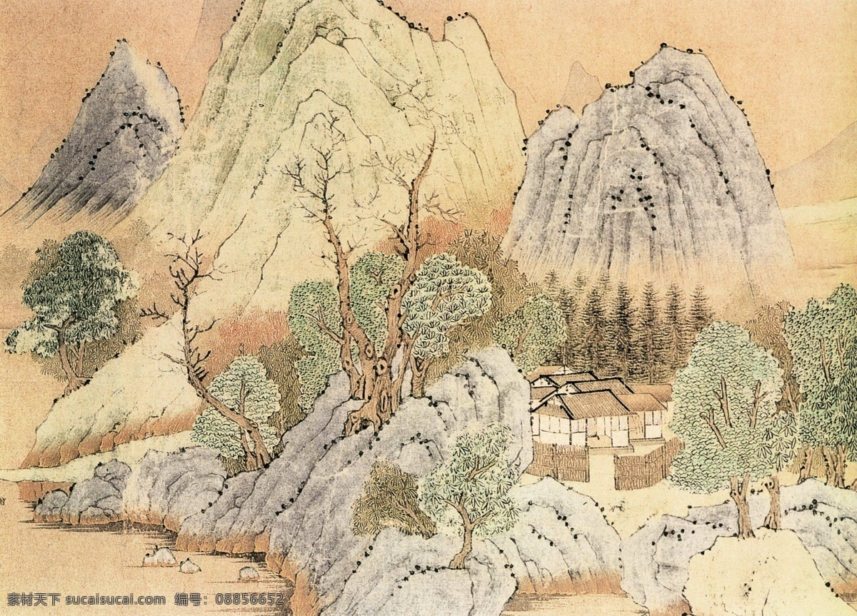 山水 名画 传统艺术 国画 绘画 山水名画 书法 水墨画 文化艺术