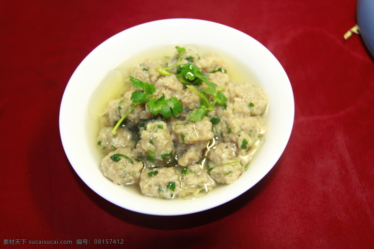 水氽肉丸子 肉丸子 肉丸子扣碗 猪肉扣碗 传统美食 特色菜 餐饮美食