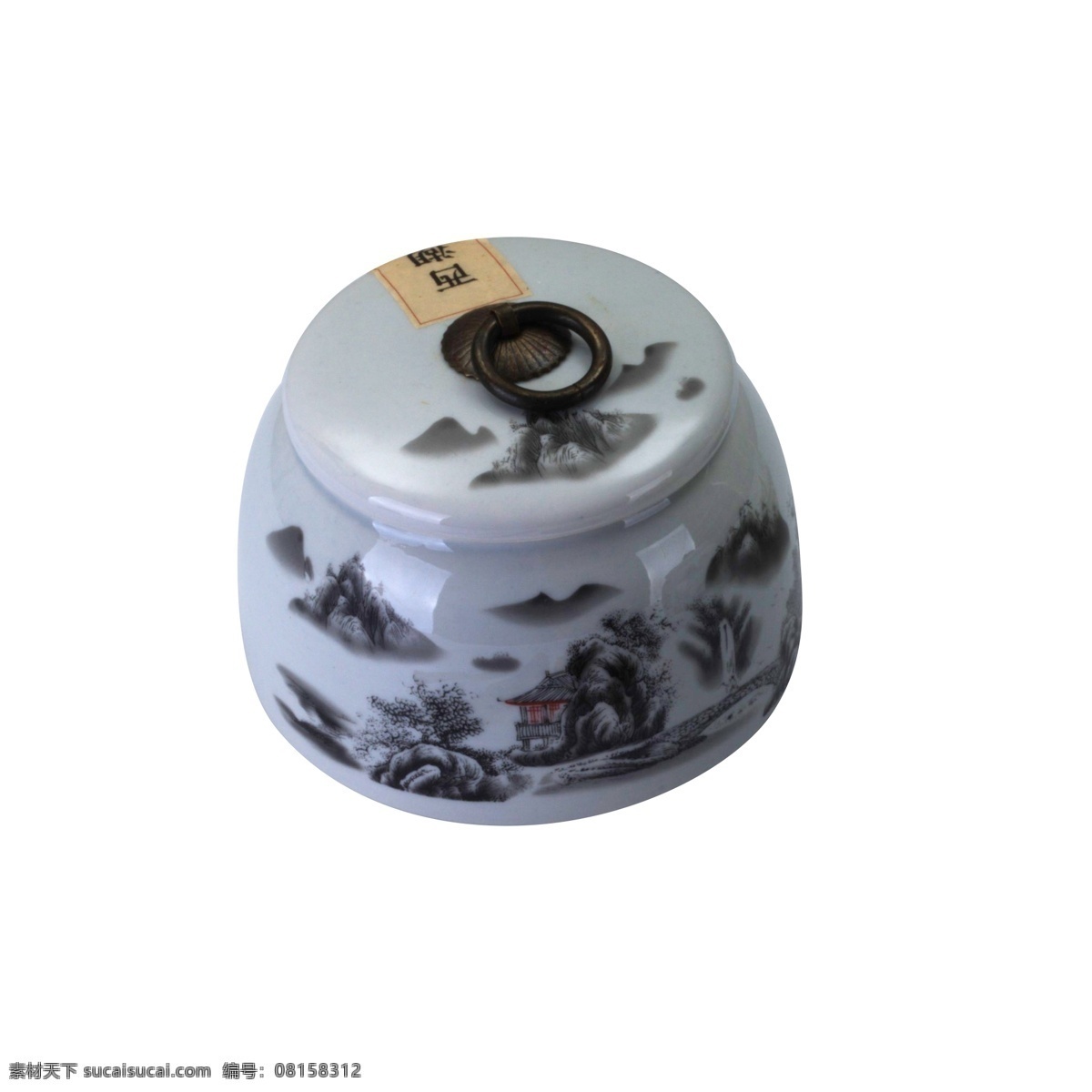 白色 圆弧 瓷器 元素 茶叶 罐子 纹理 质感 花纹 装饰 闪光 层次 盖子 物品