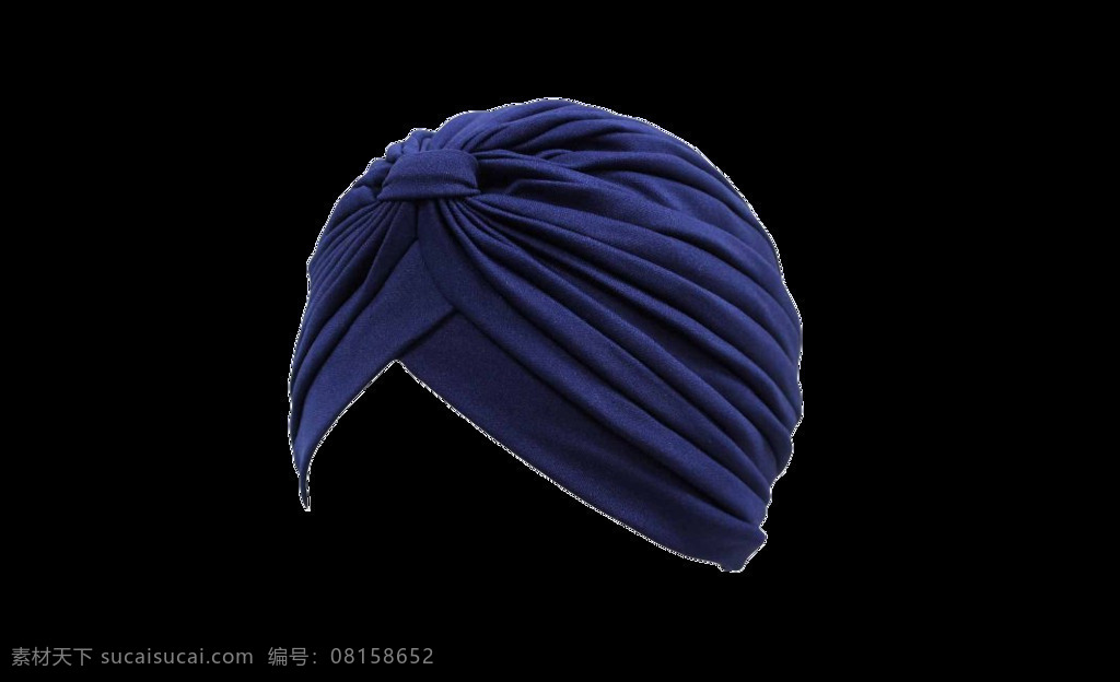 蓝色 头巾 元素 png元素 免抠元素 头饰 透明素材 装饰
