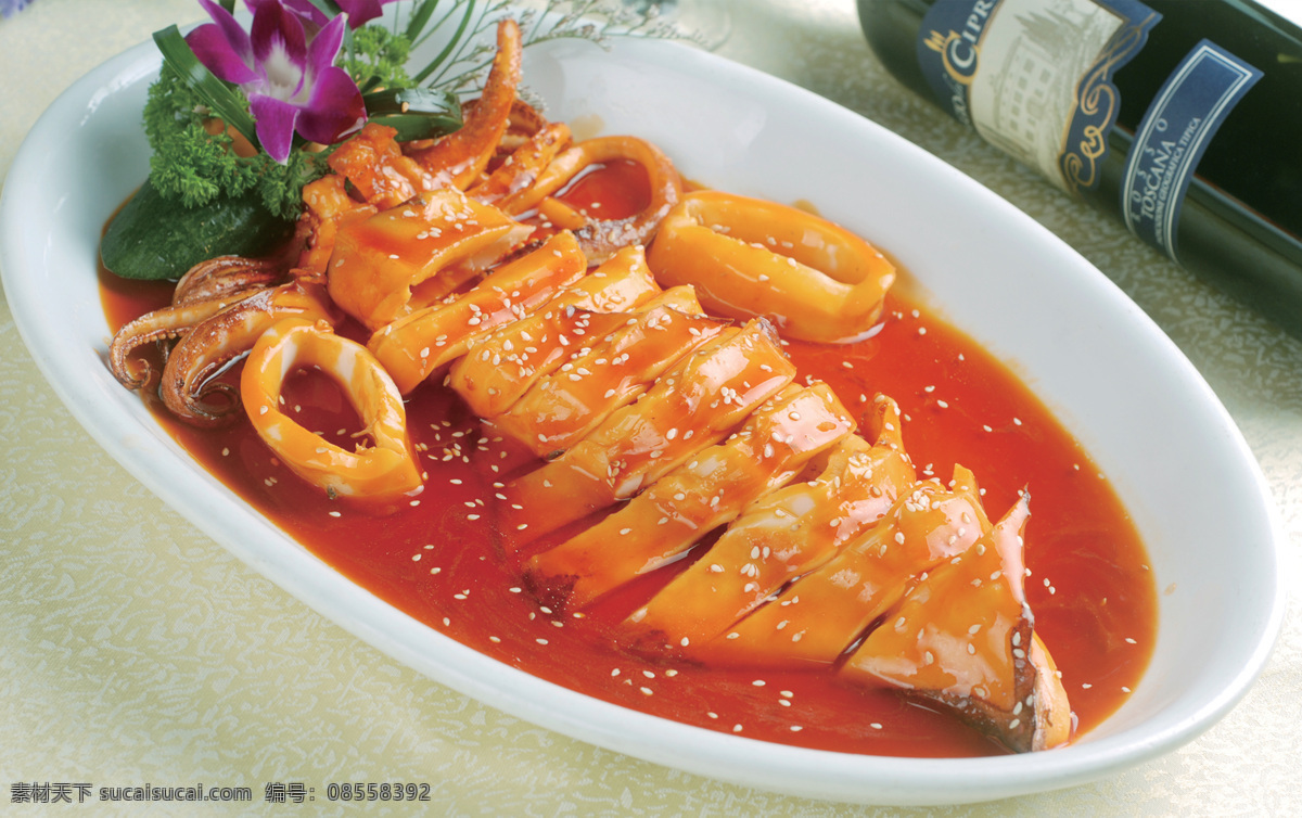 烧汁鱿鱼筒 鱿鱼筒 烧汁鱿鱼 鱿鱼海报 美食图片 美食海报 餐饮图片 餐饮海报 餐饮美食 传统美食