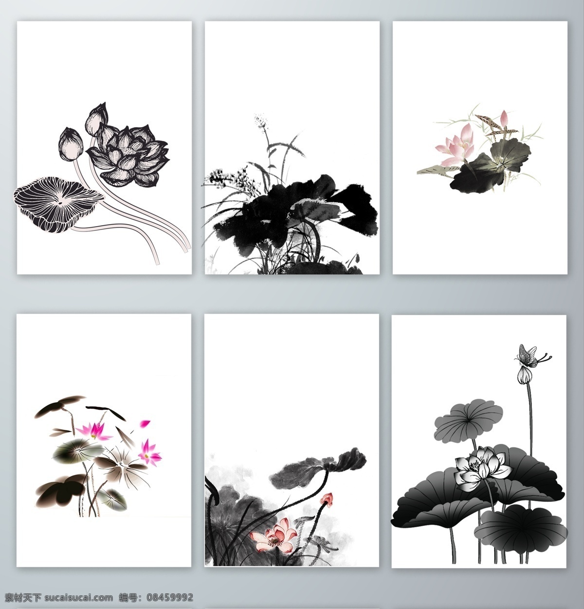 水墨 荷叶 荷花 免 抠 水墨荷叶荷花 水墨画 雨后荷叶 国画 中国风 春天 雨水 池塘 蜻蜓 设计素材 元素 矢量图 矢量 矢量图设计 分层 背景素材