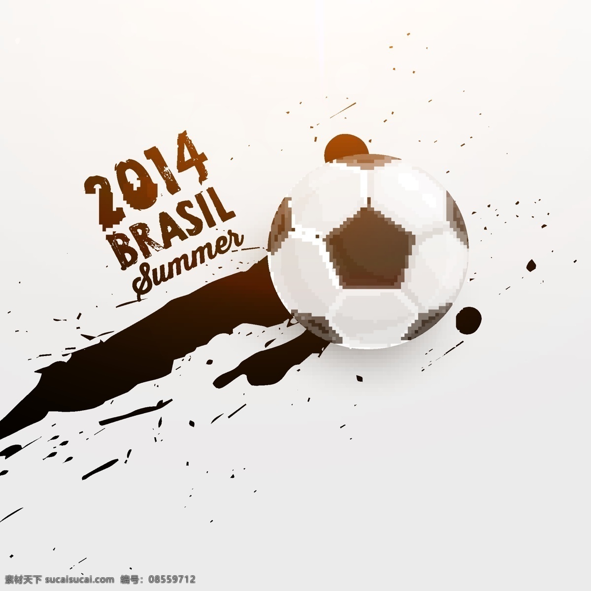 足球 墨迹 背景 海报 世界杯 体育运动 生活百科 矢量素材 白色