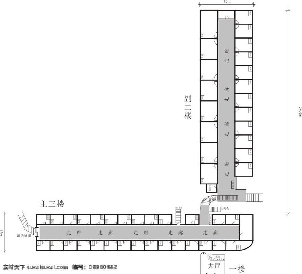宾馆平面图 平面图 宾馆 房间 corel 大堂 平面 示意图 cad 传统建筑 建筑家居 矢量