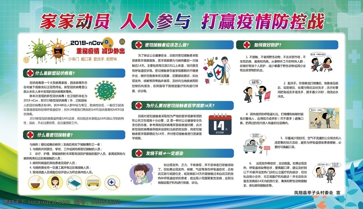 宣传栏 新 冠 人 防护 个人防护 病毒感染 新冠肺炎 海报 分层