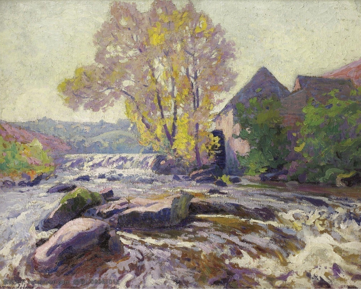 crozant 大师 画家 风景画 静物 油画 建筑 装饰画 at mill the madeline paul 人物 高清 西方 国外 现代 家居装饰素材
