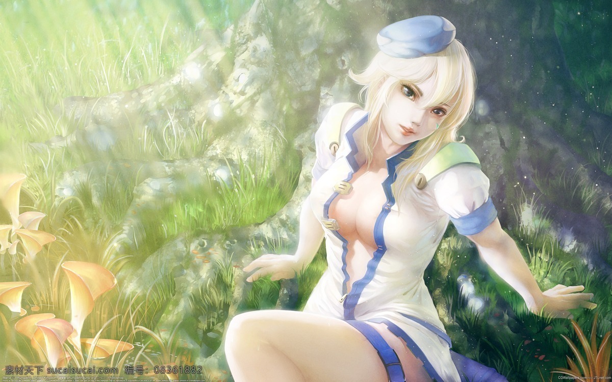 手绘动漫美女 美女 模特 写真 女人 游戏 动漫 插画 美术 手绘 漫画 动漫cg美术 动漫人物 动漫动画
