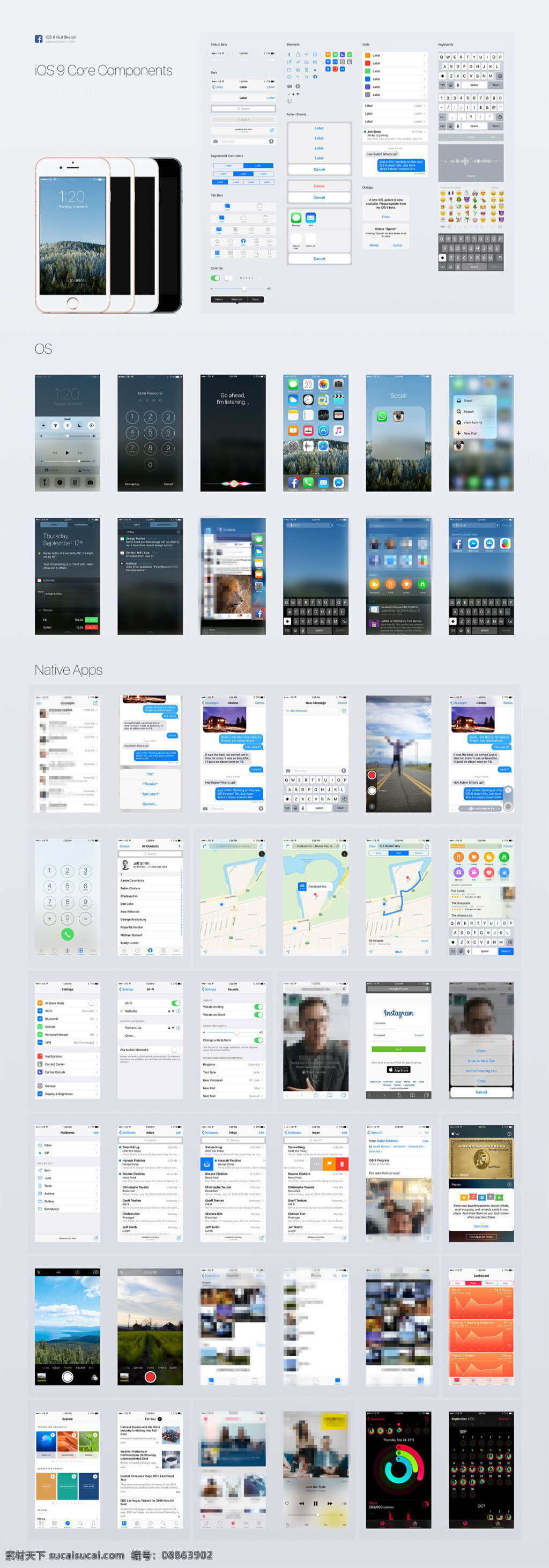 facebook 移动 手机 app 界面 ui ios gui