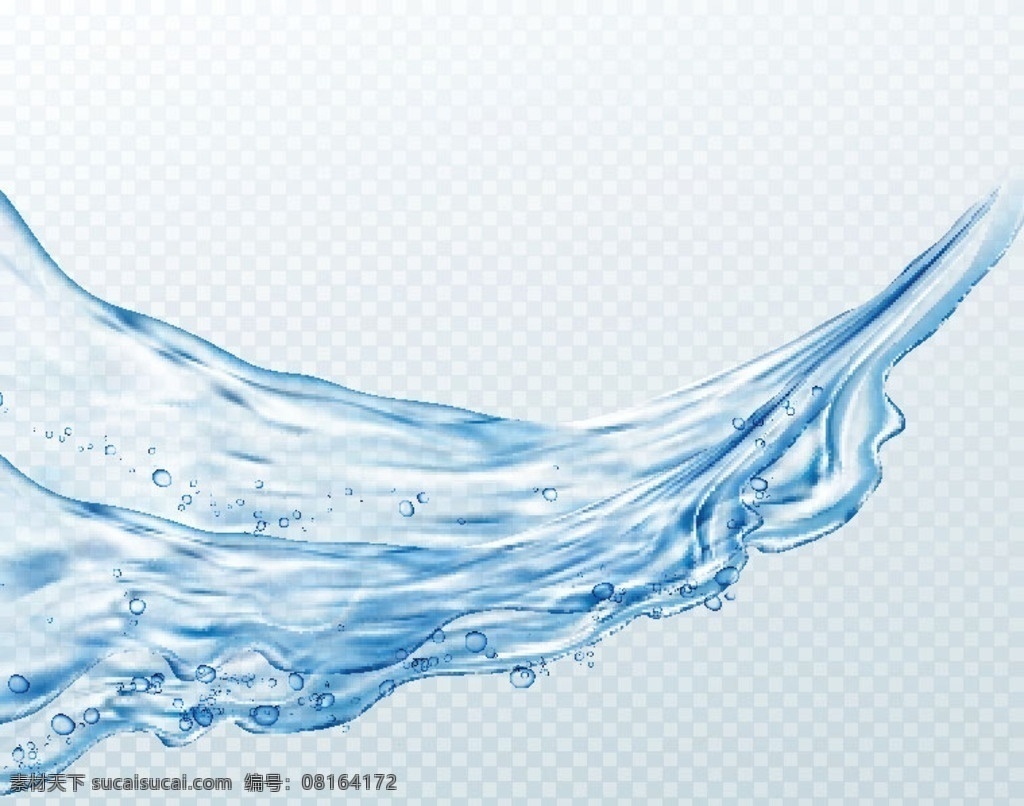 矢量水溅背景 背景 水波 海蓝色 壁纸 海洋 环境 清洁 透明 纯 雨滴 飞溅