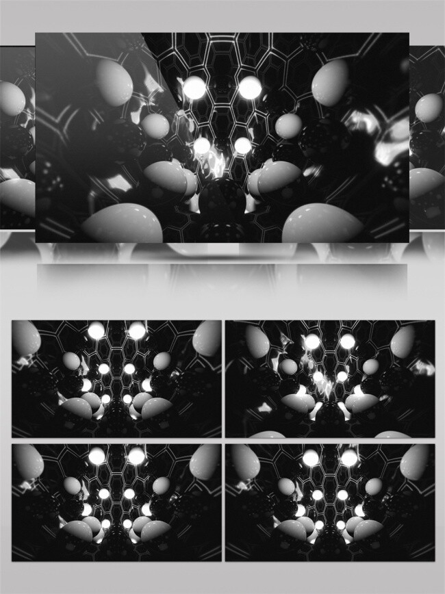 黑色 星际 气泡 动态 视频 灰色 视觉享受 手机壁纸 光斑散射