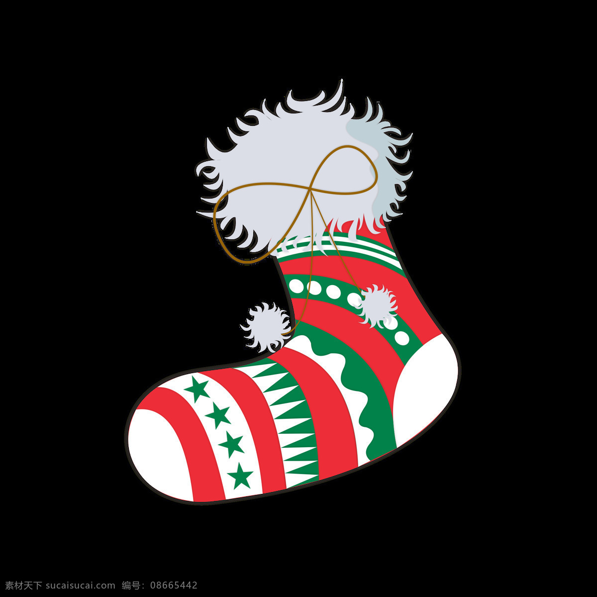 圣诞节 元素 卡通 可爱 袜子 节日 冬天 元素设计