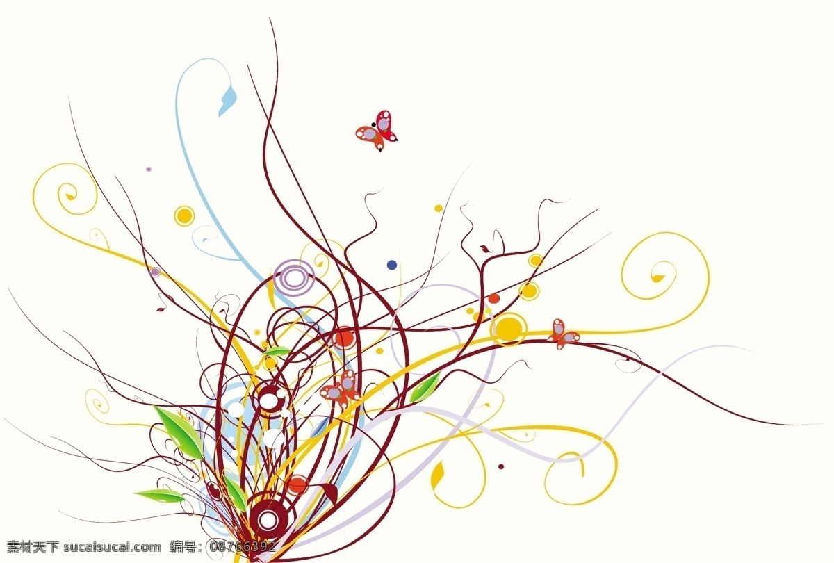 五彩 幼 细 花纹 矢量图 其他矢量图