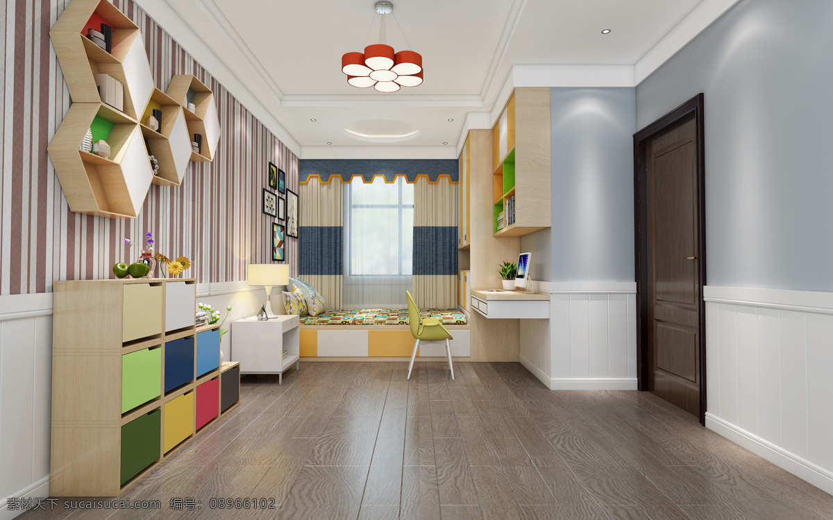 室内效果图 装修效果图 客餐厅效果图 现代 中式 美式 欧式 儿童房 卧室 童趣 3d设计