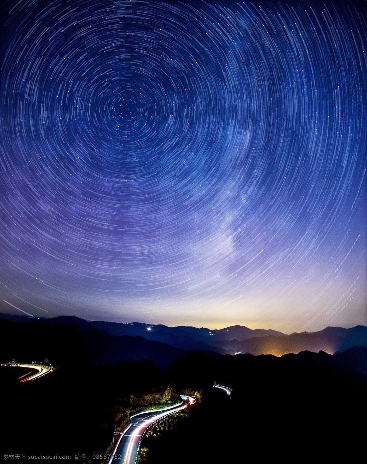 深夜 星 轨 图 宇宙 银河系 星空 轨迹 星星 自然景观