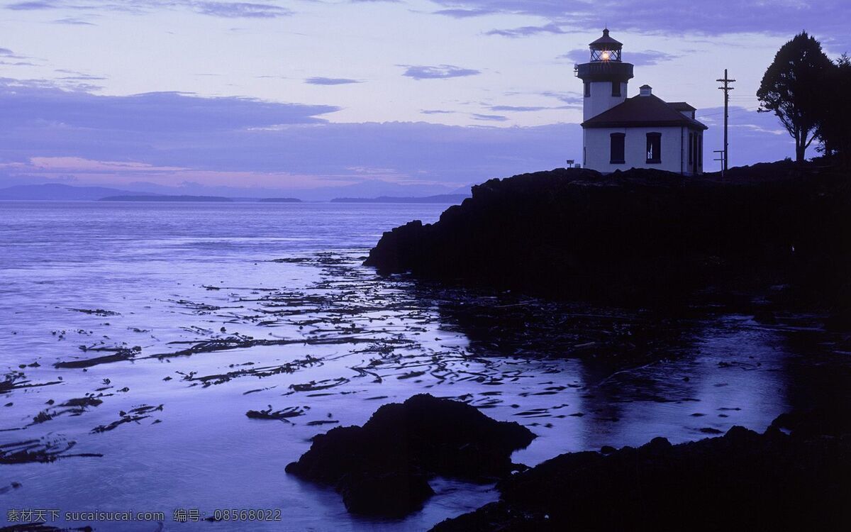 灯塔 海滩 美国 摄影图库 自然风景 自然景观 华盛顿 州立公园 圣胡安岛 lime kiln point state park lighthouse san juan island washington psd源文件
