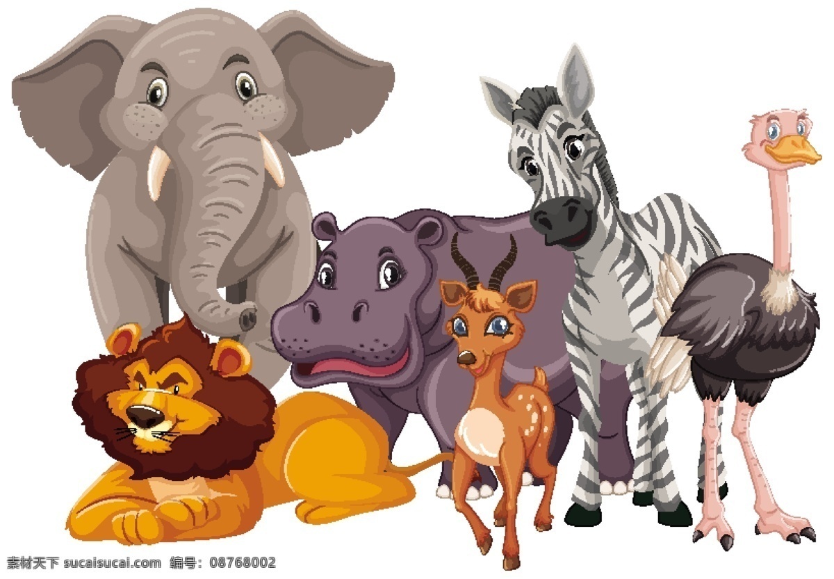 卡通 野生动物 卡通野生动物 动物背景 动物素材 动物园 可爱 动物 卡通动物生物 生物世界