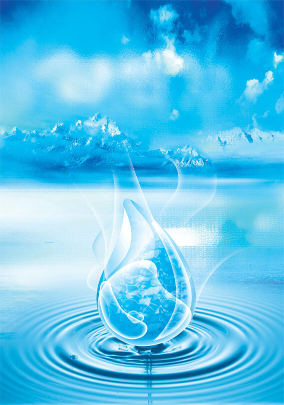 水 标志 绿色环保 珍惜水 卡通 动漫 可爱
