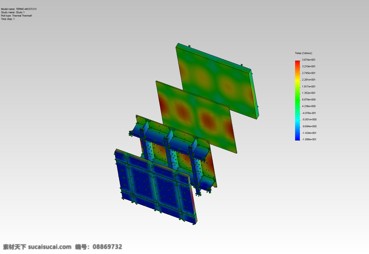 煤 仓 结冰 thermical 分析 机械设计 3d模型素材 电器模型