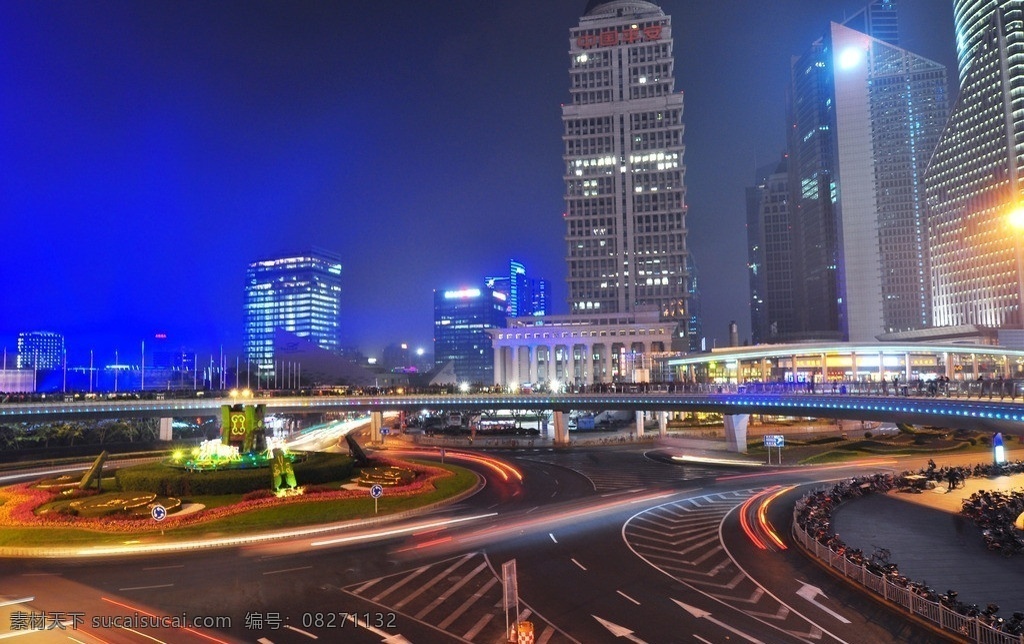 上海 陆家嘴 商圈 夜景 商业繁华夜景 商业夜景 建筑景观 自然景观
