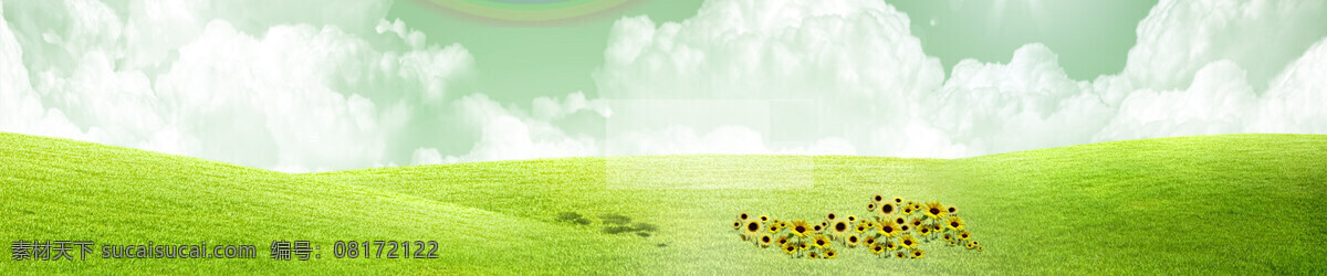 绿色 小 清新 背景 蓝色科技 矢量素材 淡蓝色背景 横幅背景 banner