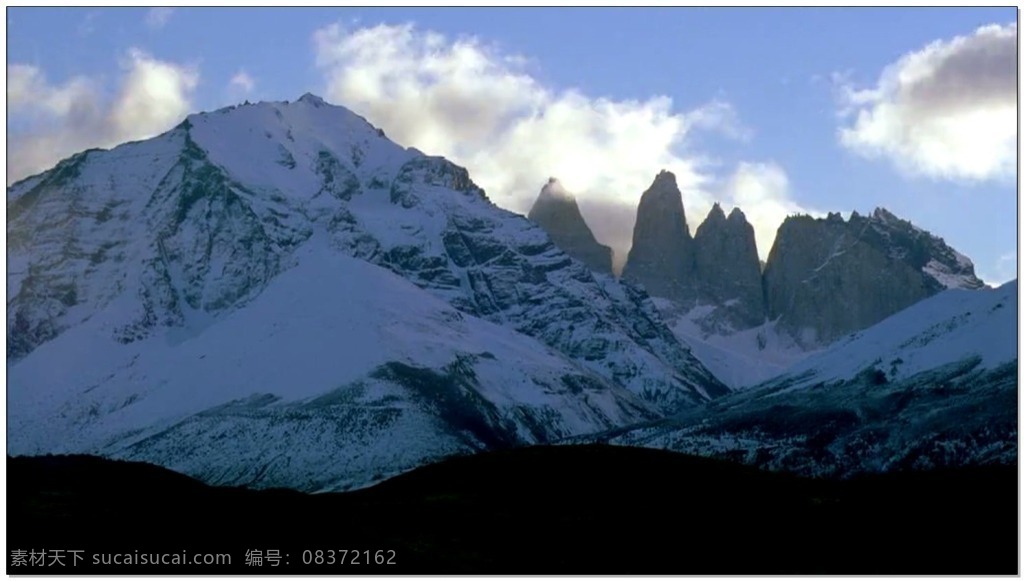 雪山 动态 视频 白色 阳光 蓝天 视频素材 动态视频素材