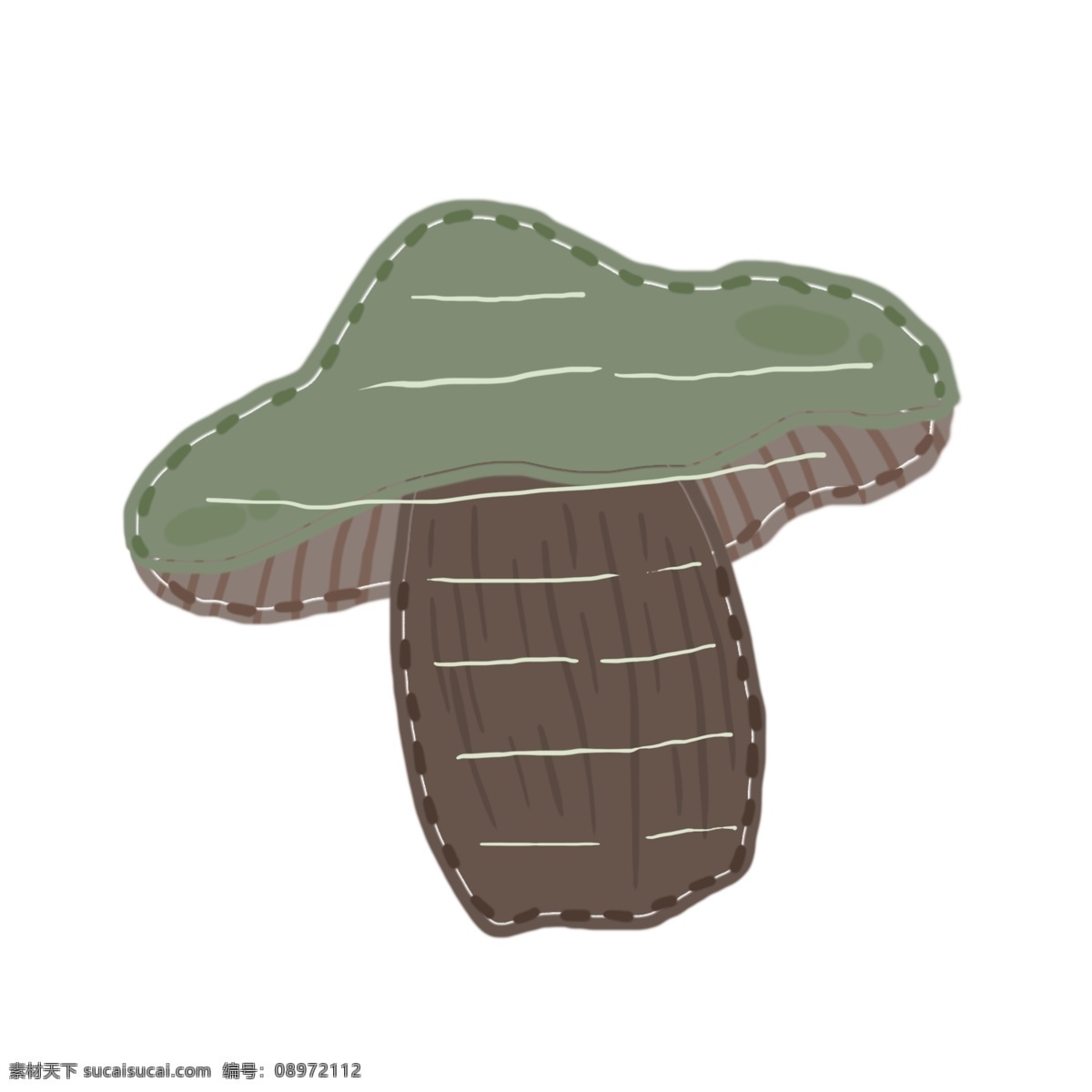 手绘 植物 森林 蘑菇 便利 贴 对话框 元素 便利贴 森系