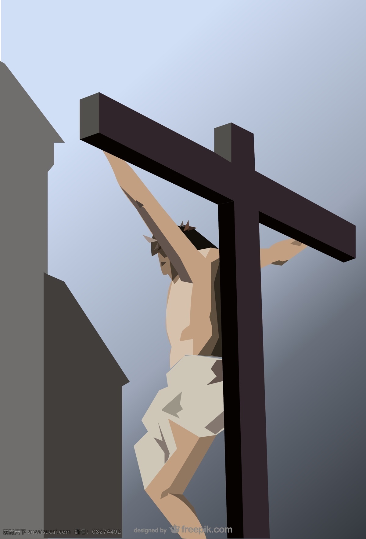 受难 官方 太阳 复活节 宗教 十字架 插图 符号 圣经 神 基督徒 祈祷 死亡 场景 精神 基督 信仰 周 灰色