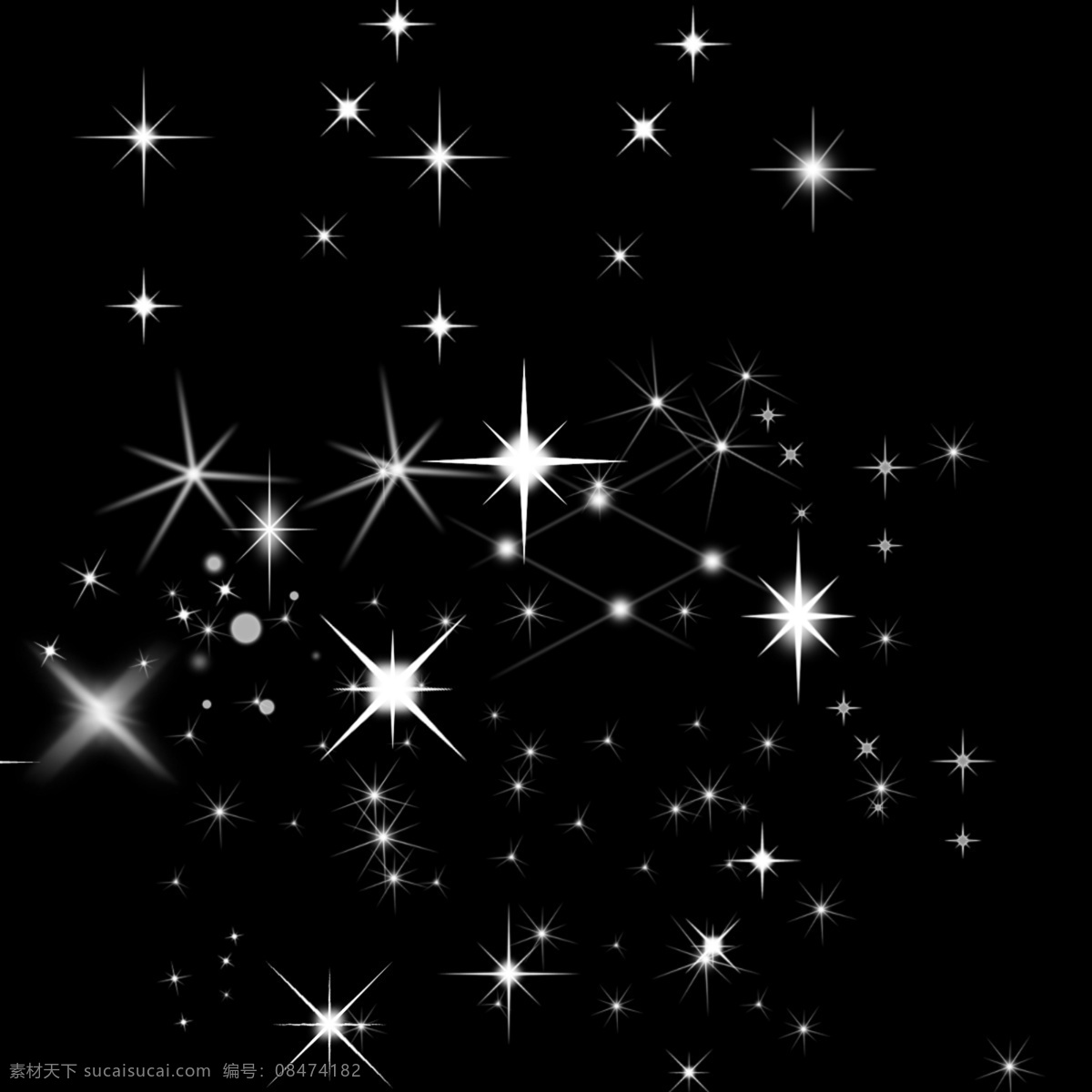 星星 闪亮 闪星 光晕 星闪 光感 点点 分层 源文件