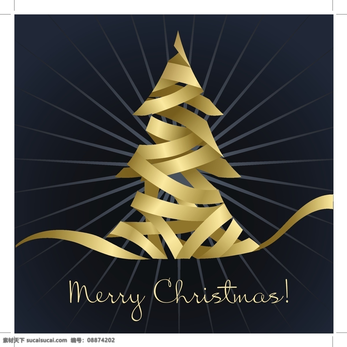 星光 创意 折纸 圣诞树 背景 圣诞节 矢量素材 纸条 节日素材