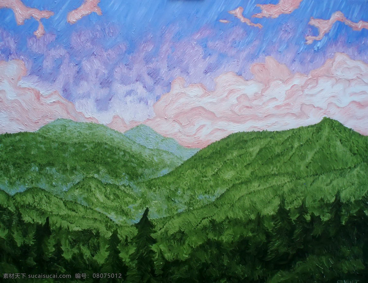 大山 风景 风景画 挂画 绘画 绘画书法 景色 蓝天 油画 绿色 山脉 设计素材 模板下载 绿色山脉 油画风景 艺术 油画艺术 山峦 山川 天空 西方油画 欧美油画 油画作品 文化艺术 家居装饰素材