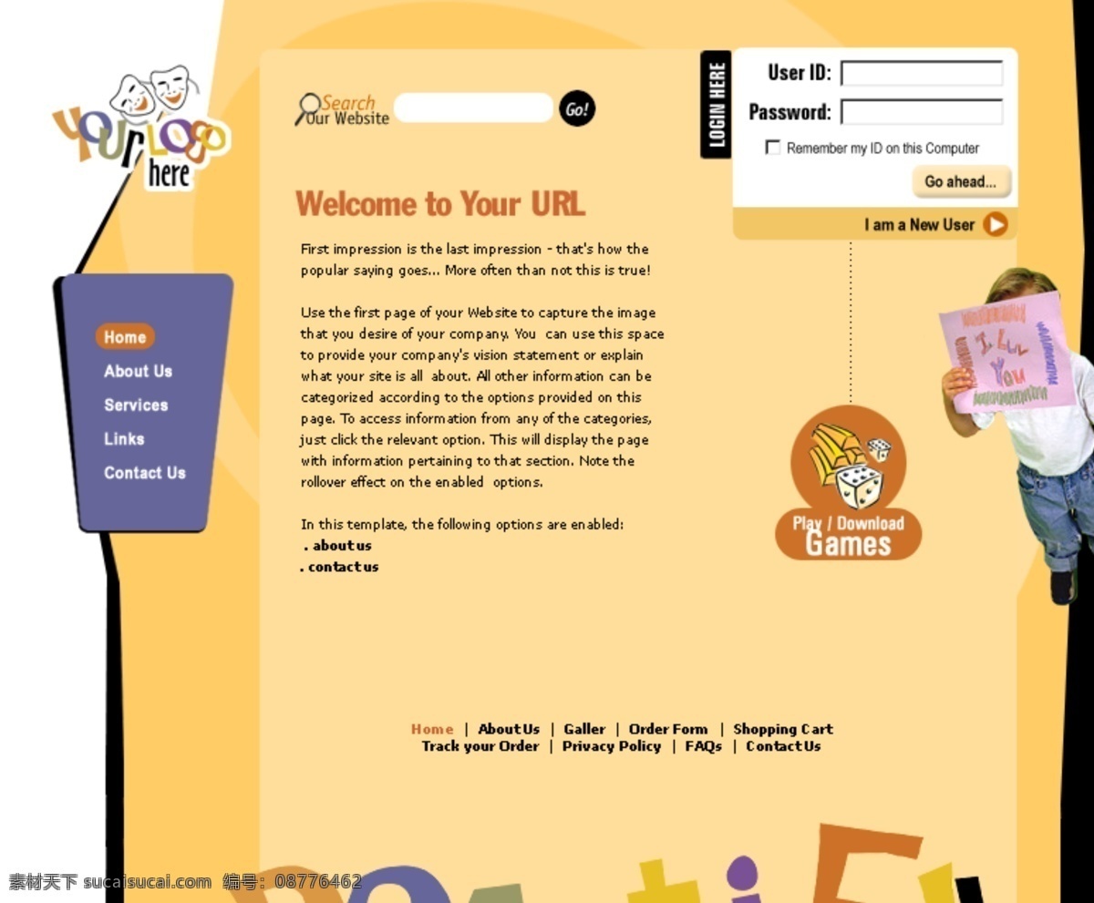 儿童游戏 主题 网页模板 儿童 游戏 网页素材 网页代码