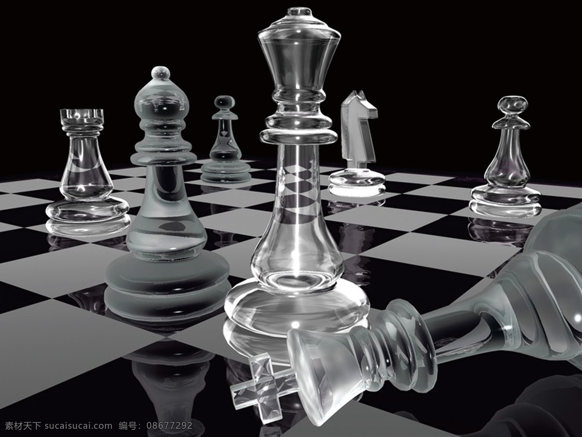 国际象棋 背景 水晶 棋盘 分层