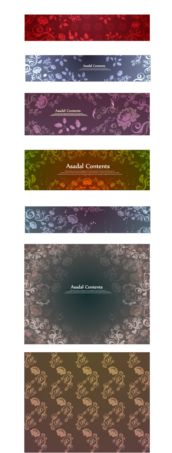 款 花纹 组成 经典 背景 banner 传统 底纹 古典 横幅 矢量图 条幅 矢量 花边 边框 花纹花边