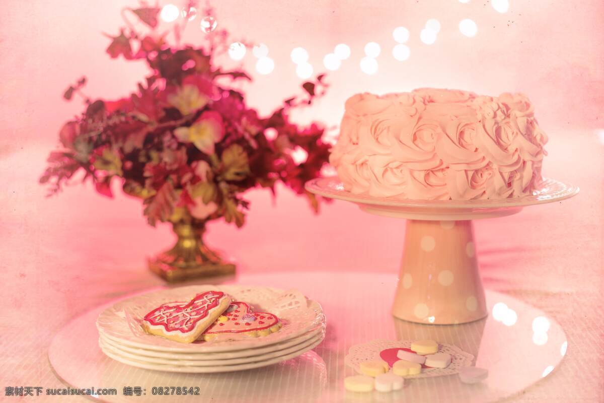 玫瑰蛋糕 玫瑰生日蛋糕 玫瑰花造型 珠光晚餐 花与蛋糕 西餐美食 生活百科 生活素材