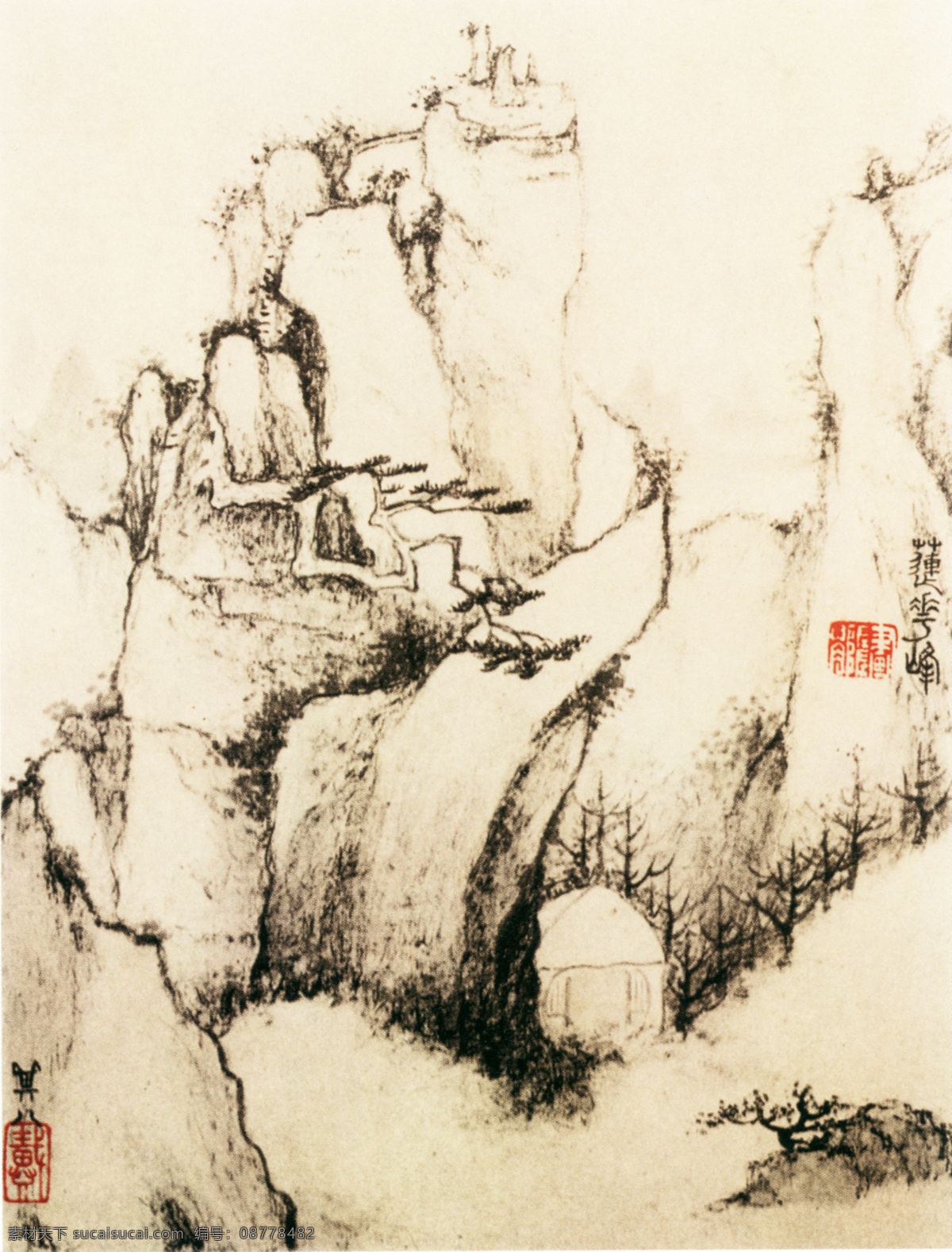 山水 云海 黄山 图 水墨画 山水画 背景墙 挂画 贴图 壁纸 墙纸
