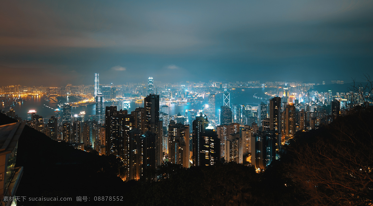 香港夜景 香港全景 维港夜景 夜景鸟瞰 都市夜景 建筑园林 建筑摄影