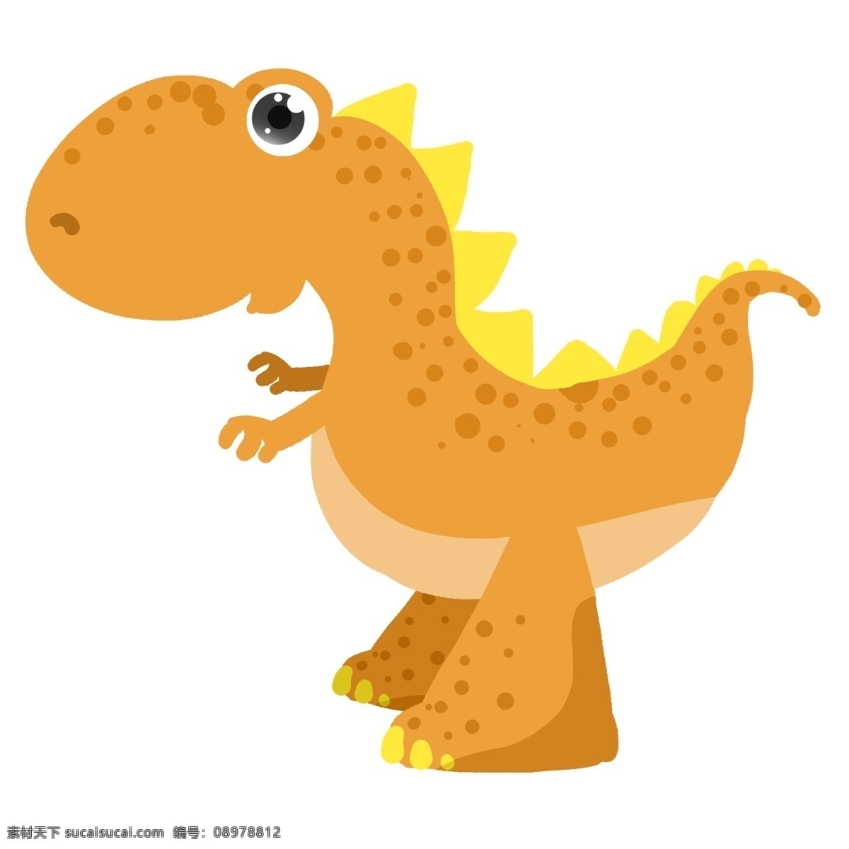 动物 玩具 恐龙 插画 橘色可爱恐龙 卡通大恐龙 可爱动物恐龙 动物大恐龙 可爱玩具恐龙 动物恐龙
