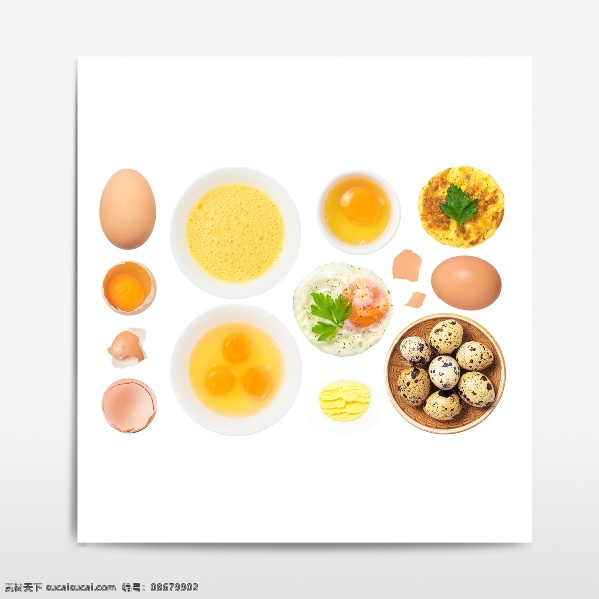 鸡蛋 鹌鹑蛋 食品元素 蛋汤 蛋壳 免抠元素 分层