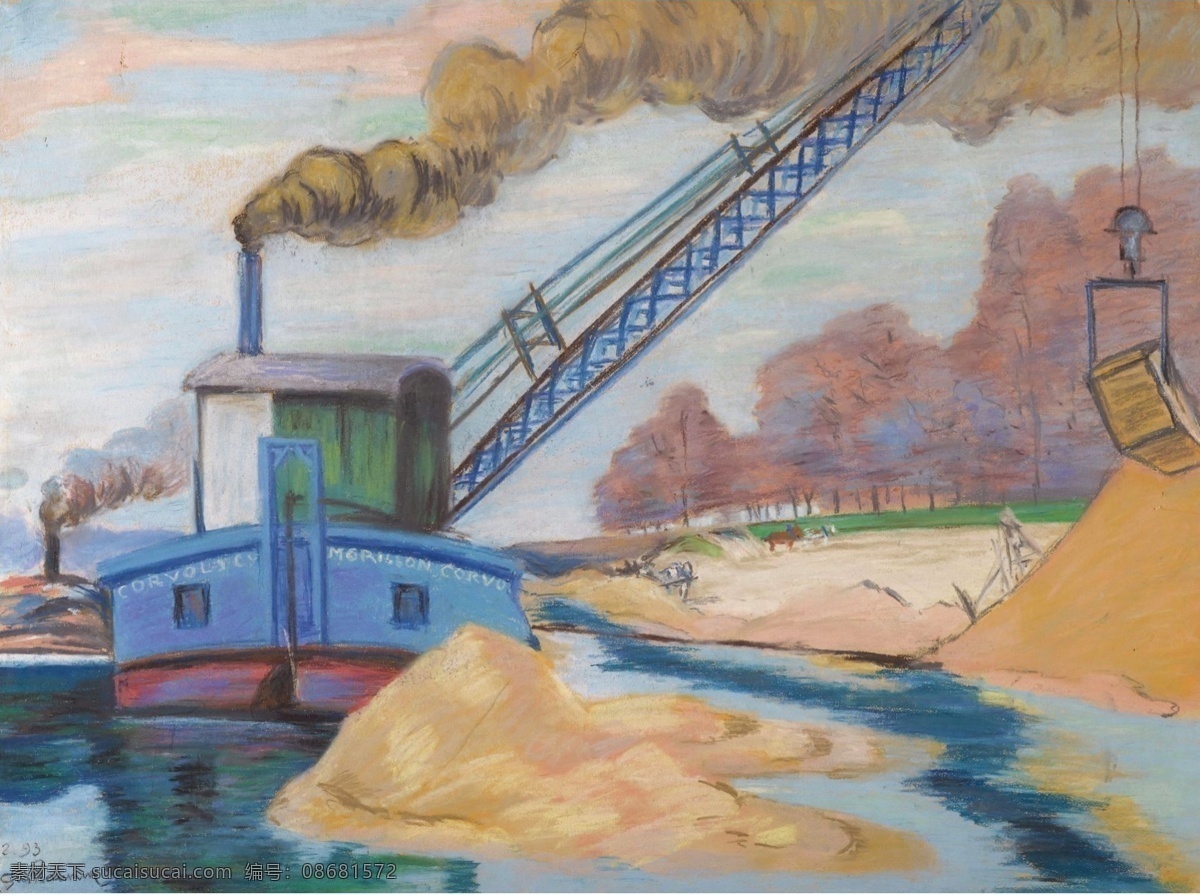 大师 画家 风景画 静物 油画 建筑 装饰画 quarry sand the guillaumin armand 人物 高清 西方 国外 现代 家居装饰素材