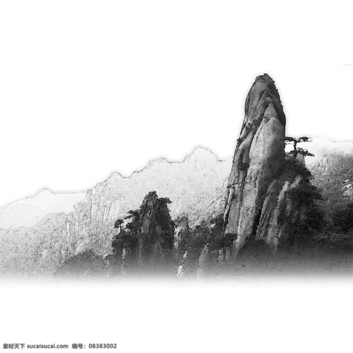 中国 风 山水画 水墨 山 简约 黑色 山峰 商用 中国风 国画 水墨山 可商用 优美古风