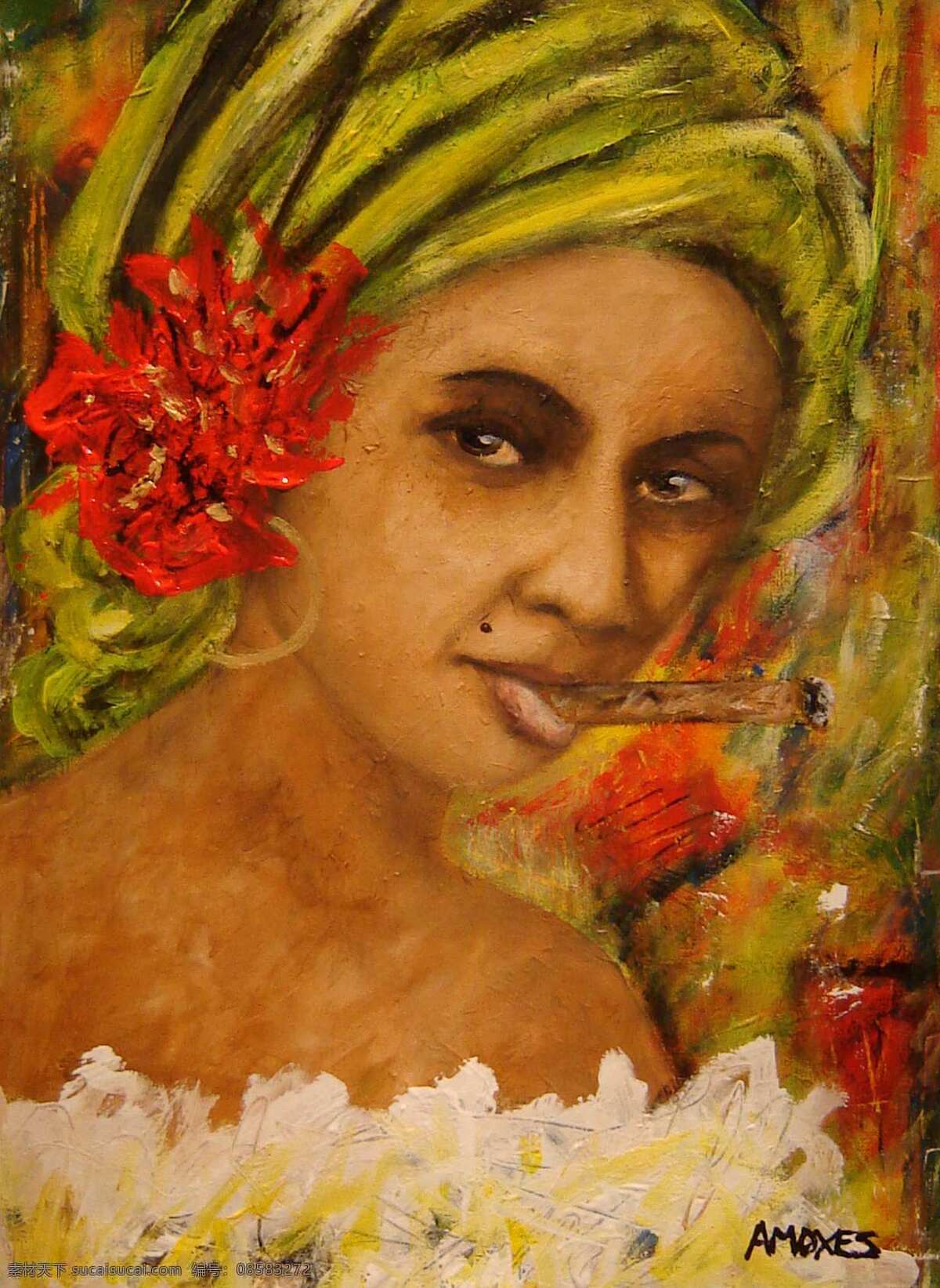 当代油画 绘画书法 美术 人物画 人物油画 外国人 文化艺术 抽 雪茄 女人 设计素材 模板下载 抽雪茄的女人 人物绘画 人物肖像绘画 人物 油画 抽雪茄 现代绘画