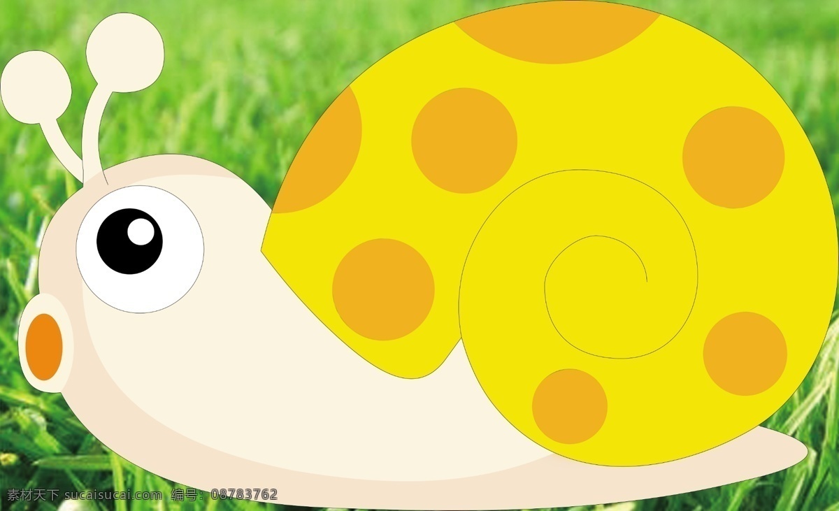 卡通 蜗牛 可爱蜗牛 卡通蜗牛素材 草地卡通蜗牛 动漫动画