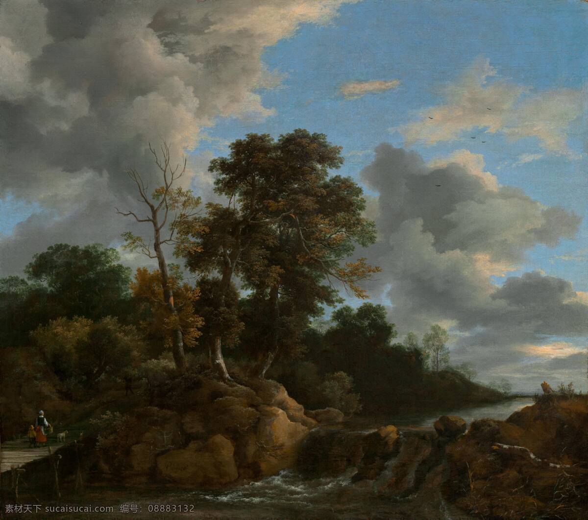 夜色 石山 高清风景油画 夜色石山 油画素材下载 油画 夜色石山油画 装饰素材
