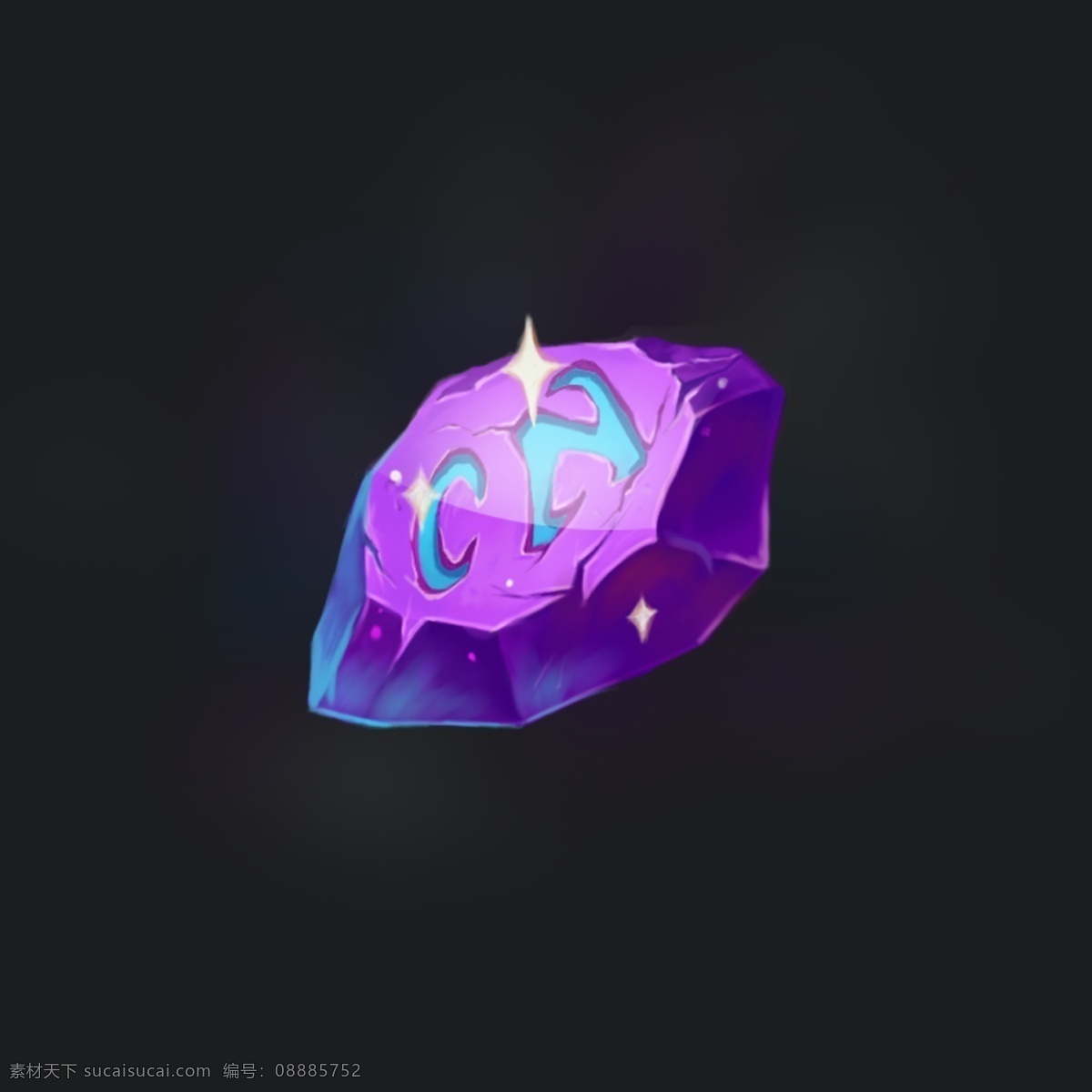 魔法 宝石 紫色 写实 游戏 图标 源文件 游戏图标 psd源文件 石头