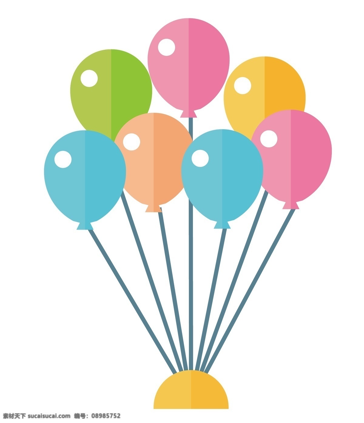 儿童节 彩色 气球 插画 彩色的气球 卡通插画 玩具插画 儿童节礼品 礼物插画 儿童玩具 飘荡的气球