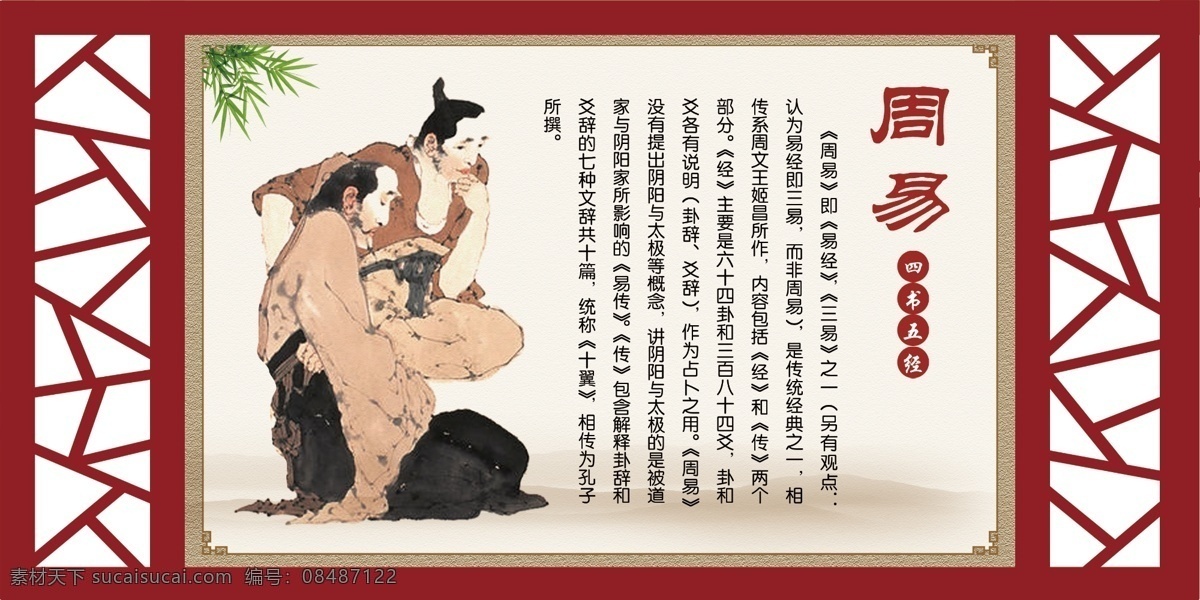周易 校园文化 国学经典 四书五经 古典背景 中国风